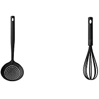 Brabantia 365102 - Espumadera- Nylon- Color Negro + 365140 - Batidora Grande- Nylon- Color Negro